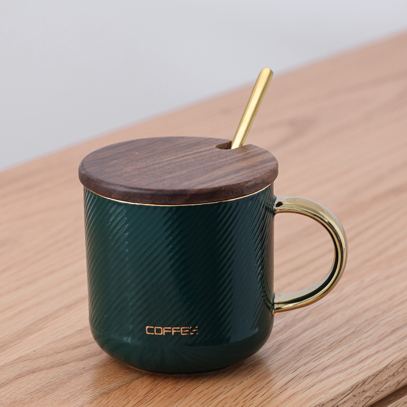 Tazas de cerámica chapadas en oro tazas de agua tazas creativas tazas de café de moda LOGO regalos al por mayor