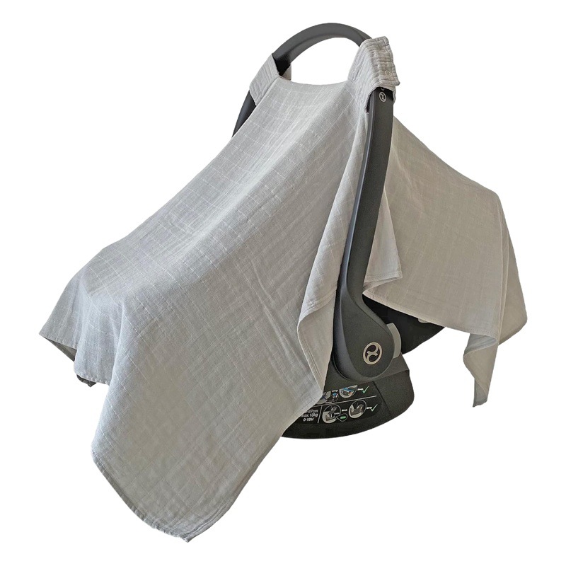 Amazon popular canasta de bebé cubierta del asiento de coche cubierta de muselina de algodón puro