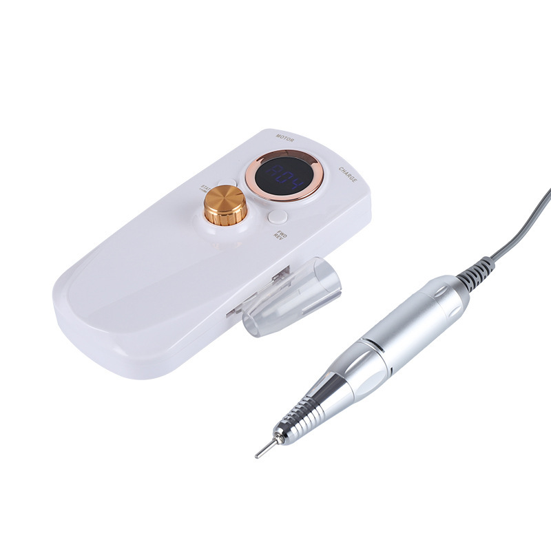 Nuevo mini LED lámpara de uñas portátil de almacenamiento eléctrico removedor de uñas pluma eléctrica pulidor de uñas