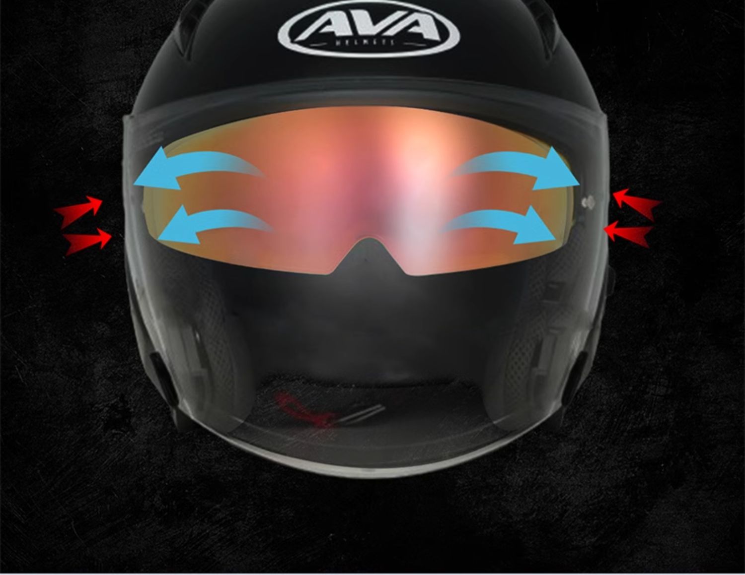 Motorcycle Half Helmet JET Locomotive Helmet 3/4 Winter Double Lens Anti-fog