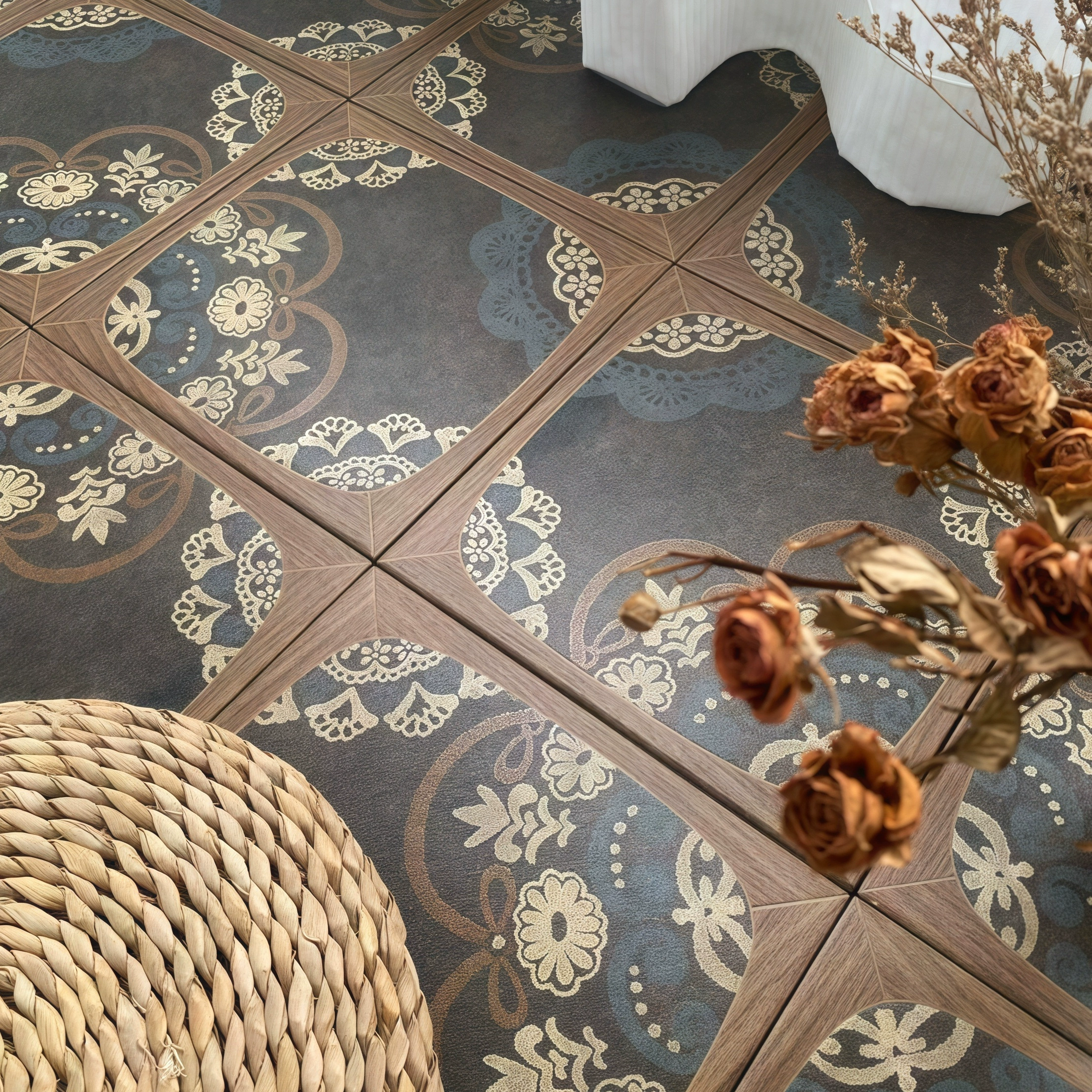 Французская плитка в стиле ретро, ​​плитка с имитацией древесины, теплый цвет, карамельная плитка, плитка для ванной комнаты, туалета, кабинета, кафе