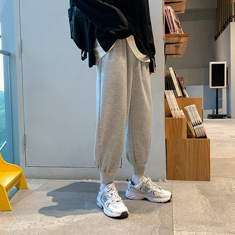 Autumn and Winter Pants Men's Autumn Loose Sweatpants All-match Casual Pants Velvet Thick Sports Pants Pants Tapes