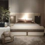 设计师高档头层宽屏婚床