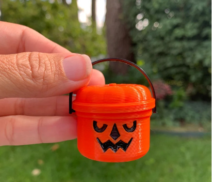 18g Weight Ornaments Event & Party Supplies Pumpkin Bucket Classification 1 Piece Quantity Party, Festival Occasion Halloween Cute Pumpkin Plastic Party Festival Ornaments