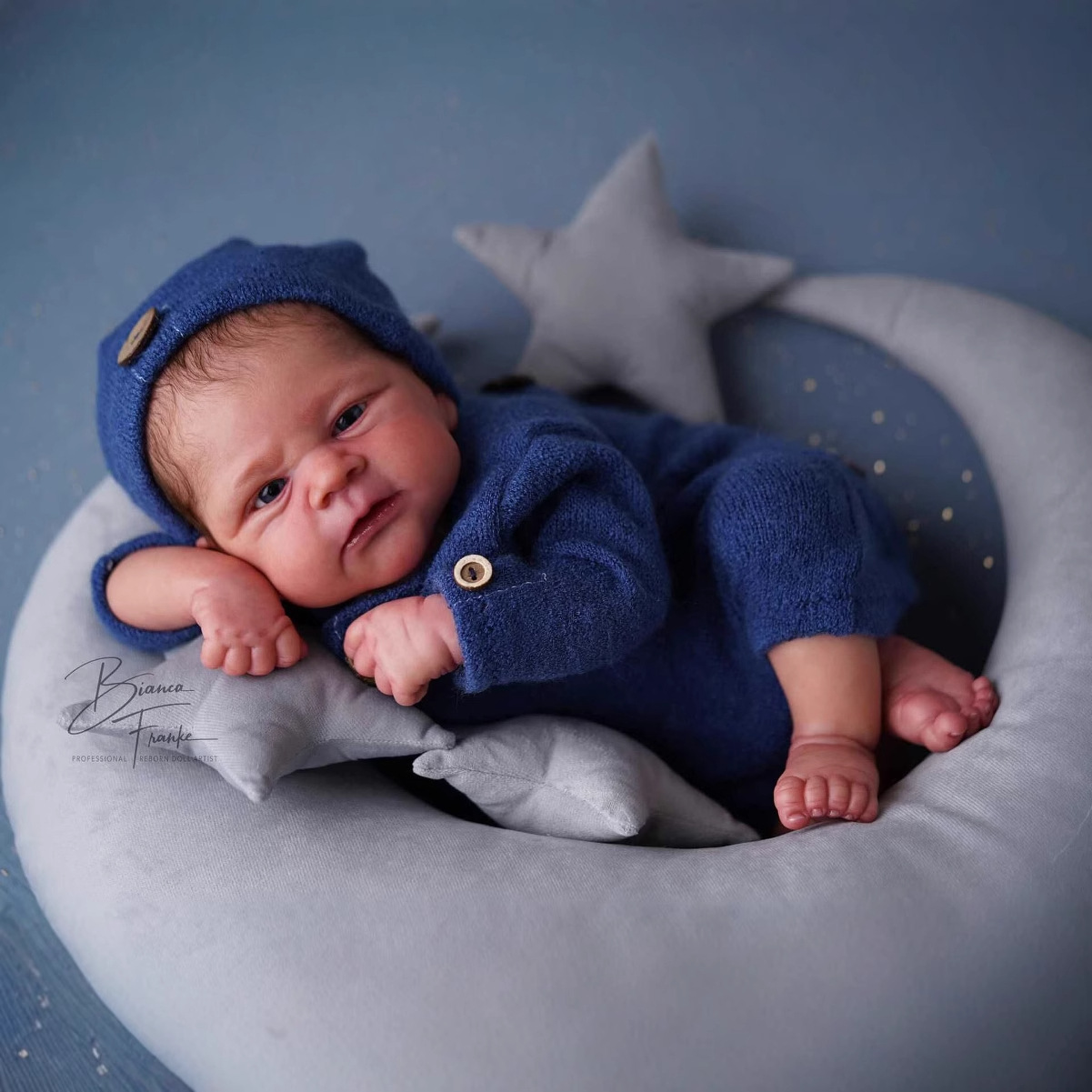 49cm ELIJAH color de la piel oscura simulación bebé recién nacido reborn Doll