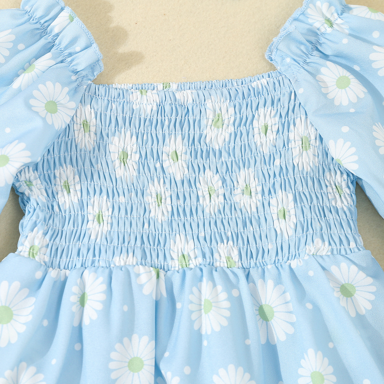 Baby romper kjole med hårbånd til piger forår og efterår_voghion.com