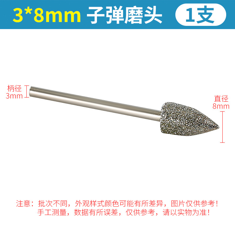 Galvanoplastia Emery molienda cabeza bala talla molienda varilla granito piedra lápida tallado letras alivio herramienta de molienda