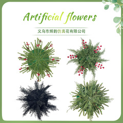 仿真圣诞餐盘垫 圣诞节万圣节餐盘垫 人造圣诞松针万圣节黑色水草