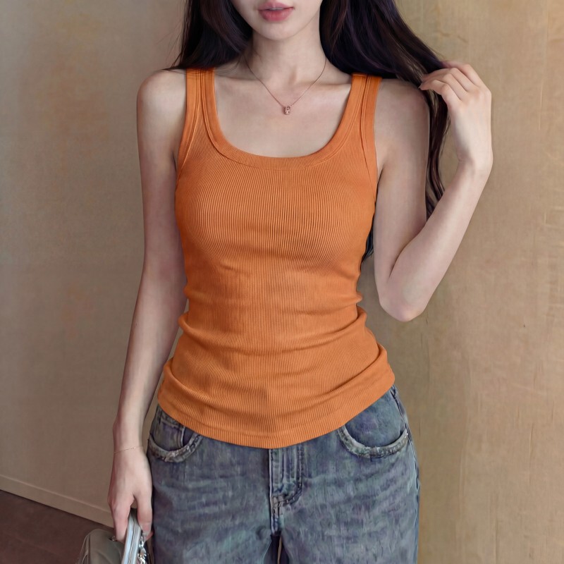 Women's Camisole Tank Top, Unique Sleeveless, Simple, Plus-Size, Slim-Fit, Casual, Fashionable, Versatile Base Layer, Stylish Top Women's Camisole Tank Top, Unique Sleeveless, Simple, Plus-Size, Slim-Fit, Casual, Fashionable, Versatile Base Layer, Stylish Top
