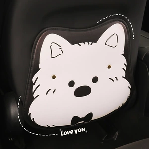 West Highland Car Anti-Kick Pad Cartoon Cute Kidsren's Seat Back Anti-Scratch Pad Universal Decorative Rear Seat Back Anti-Kick