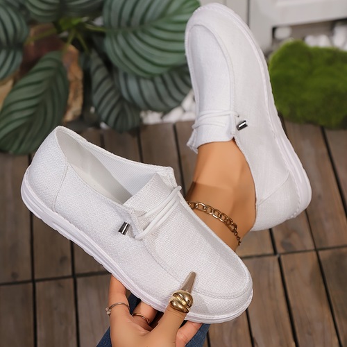 Women's Lightweight Canvas Loafers Breathable Soft Sole