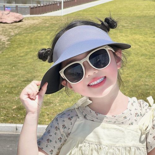 Children's Sun Hat Summer Unisex Cap No-Trace Open-Top Sun Hat UPF50+ UV Protection Wide Brim Sun Hat
