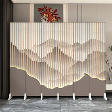 北欧中式山水屏风隔断客厅卧室移动折叠餐厅办公室遮挡