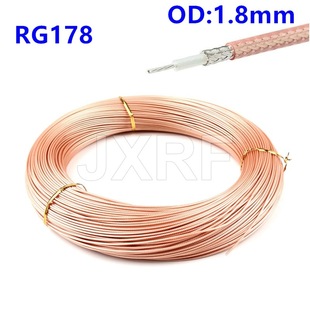 RG178 silver-plated wire coaxial radio frequency cable 50 ohm high temperature resistant high frequency wire RG178 feeder outer diameter 1.8mm