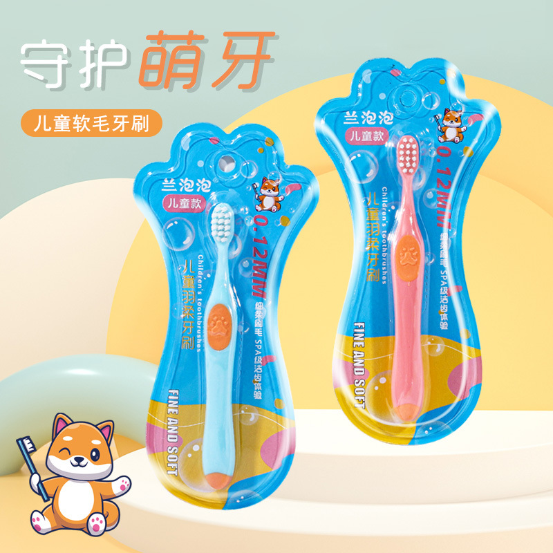 Children's Soft-Bristled Baby Toothbrush, Single-Pack, Small Head, Ultra-Fine 0.12mm Bristles, Soft-Bristled Small-Head Toothbrush for 6-12 Years Old