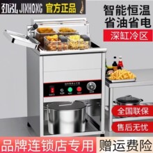 商用电热大容量立式油炸锅炸鸡排机器双缸恒温油条机炸串机电炸炉