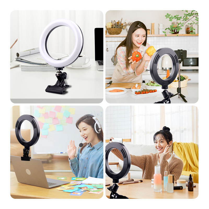 Lámpara de luz de relleno en vivo de escritorio luz de lectura ancla transfronteriza selfie anillo de belleza luz foto fotografía clip luz