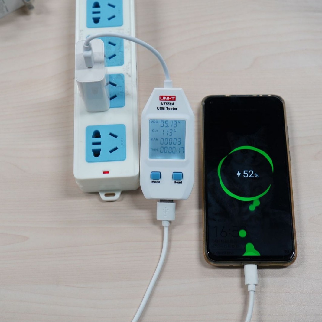 优利德UT658A测试器检测仪电流表电压充电器容量测量