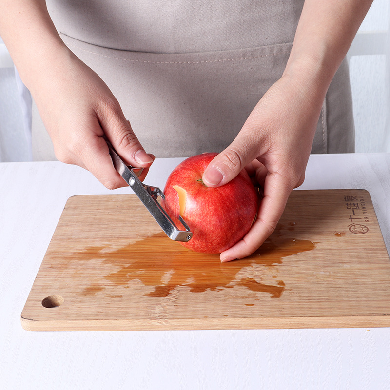 Multifuncional de acero inoxidable de doble cabeza de doble propósito Peeler Escala de pescado Cepilladora cuchillo de fruta creativa cocina gadget combinación traje