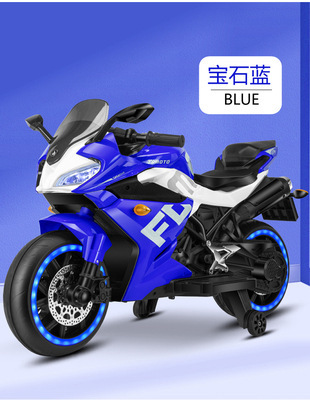 La motocicleta eléctrica para niños puede sentarse niños y niñas doble control remoto motocicleta de juguete grande 4-6-10 años de carga