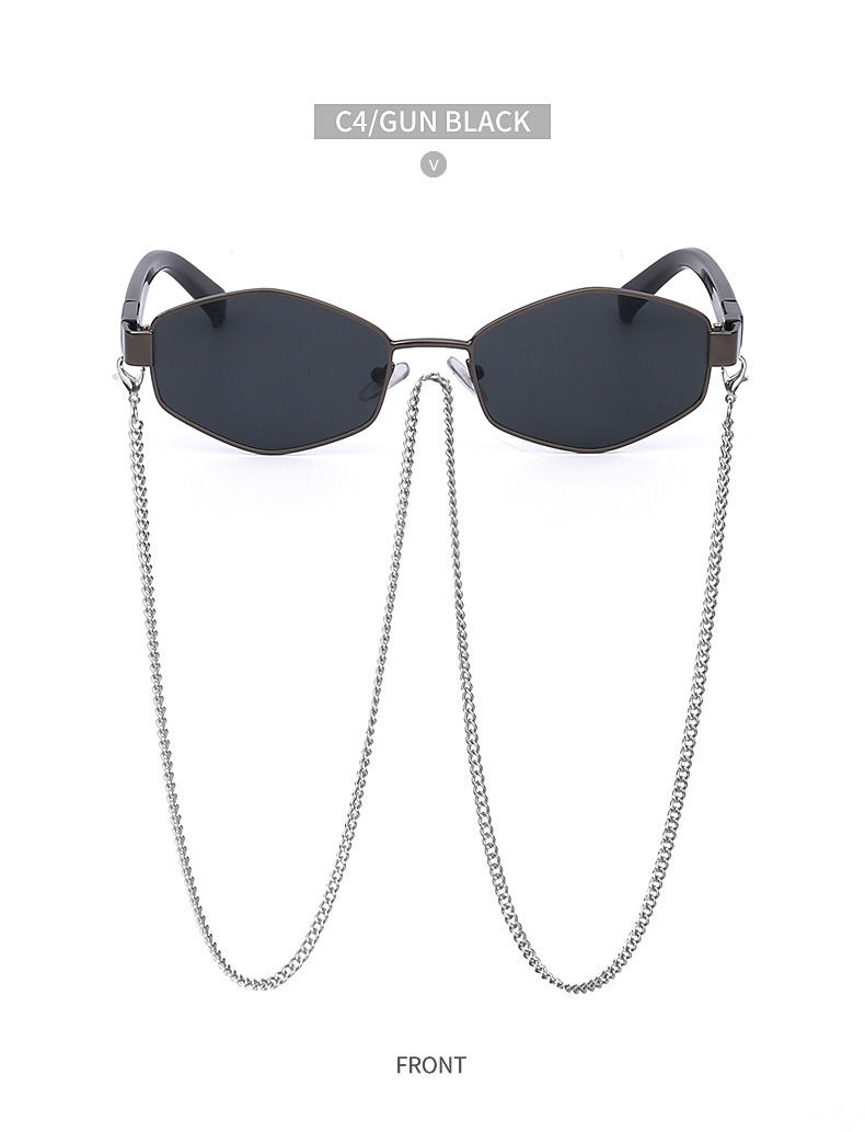 Geometric Pattern Women'S Gender Streetwear Style Streetwear Geometric Pc Polygon Full Frame Women's Sunglasses