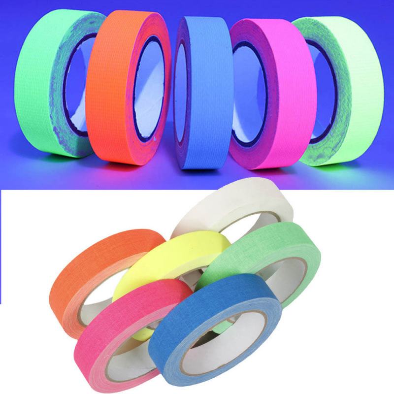 5 Roll UV Blacklight Reactive Tape Fluorescent Cloth Tape