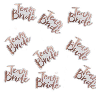 team bride Paper Bridal Party Confetti bride team Bachelor Party Straw Accessories Desktop Decoration