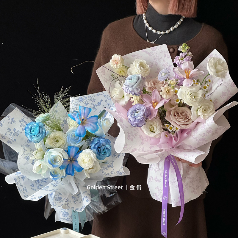 Nuevo papel impermeable para envolver ramos, papel artístico floral, papel para envolver flores de cumpleaños, papel para envolver flores del Día de la Diosa