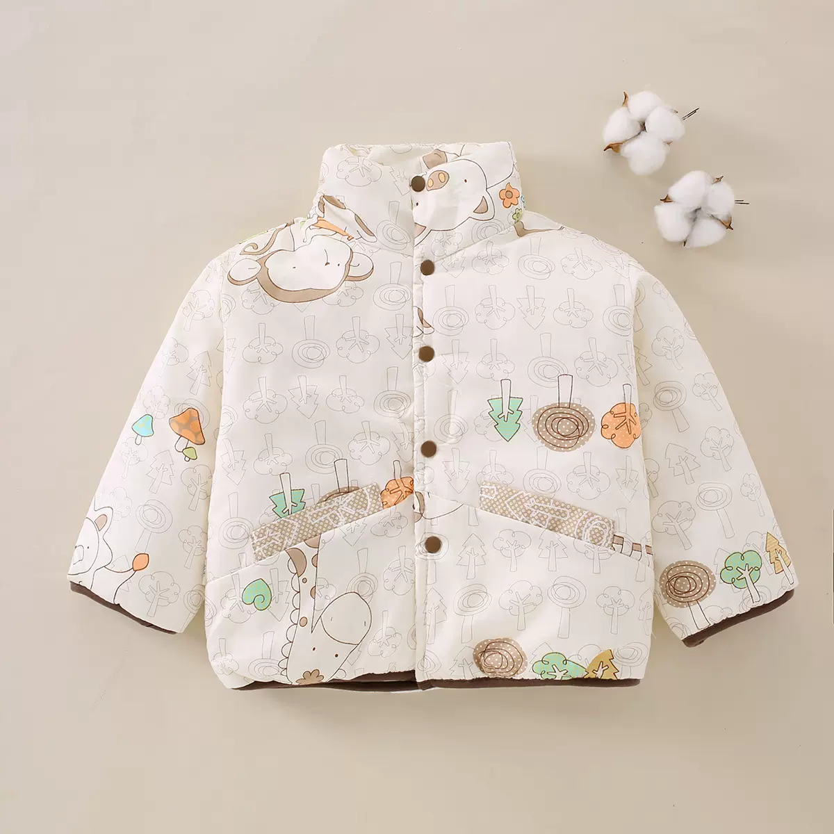 秋冬季宝宝手工棉衣花儿童小孩冬季200克棉袄婴幼儿上衣棉服冬装