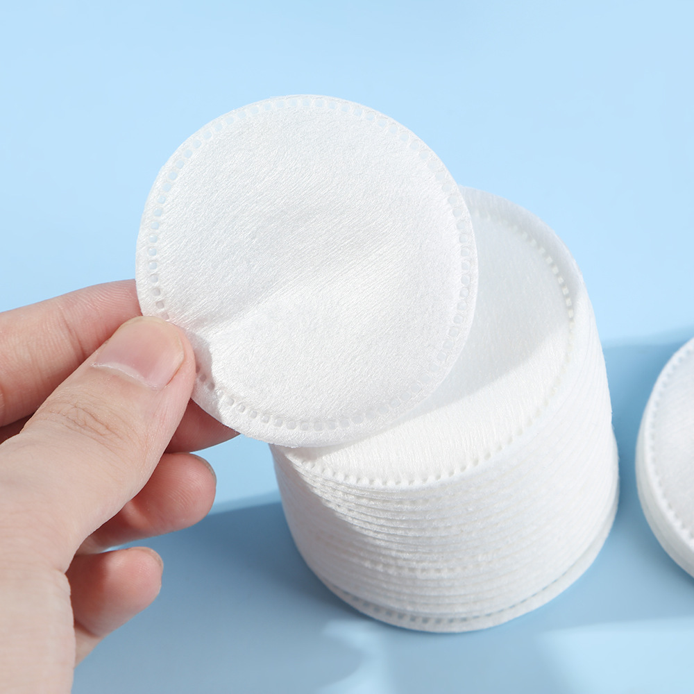 150 piezas de algodón cosmético multicapa más grueso transfronterizo, algodón húmedo plano desechable para la belleza.