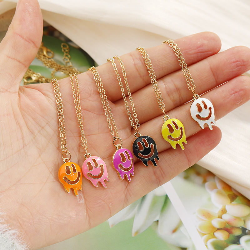 new fashion funny necklace hollow oil dripping ghost necklace