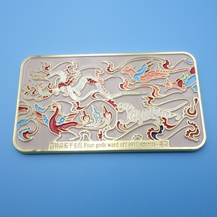 Metal Mythology Series Refrigerator Magnet Zinc Alloy Die-Cast Paint Craft Travel Commemorative Attractions Check-In Refrigerator Magnet