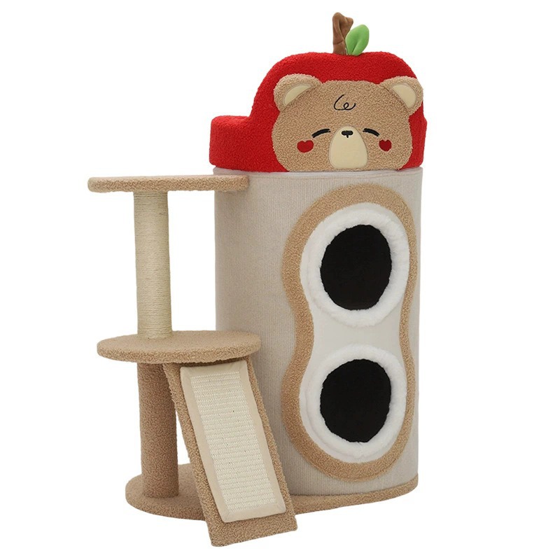 pequeño gato escalada estante doméstico no ocupa suelo semicerrado agujero de árbol multicapa gato nido integral gato refugio casa universal en todas las estaciones