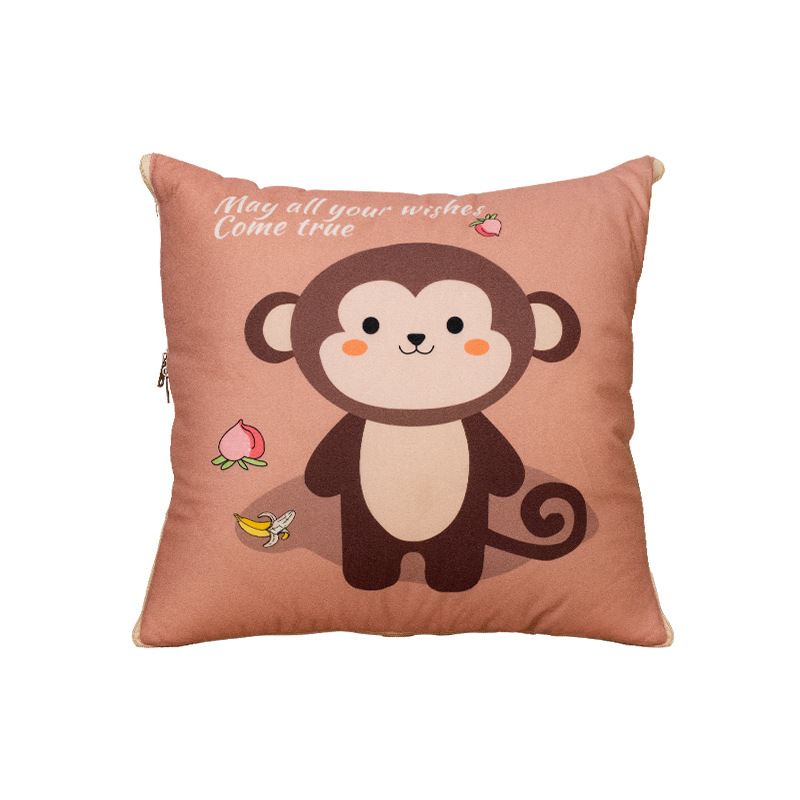 Cojín de Animal de Peluche, Cojín de Doble Uso para Cama, Auto, Oficina, Siesta, Cojín Plegable, Respaldo, Dos en Uno