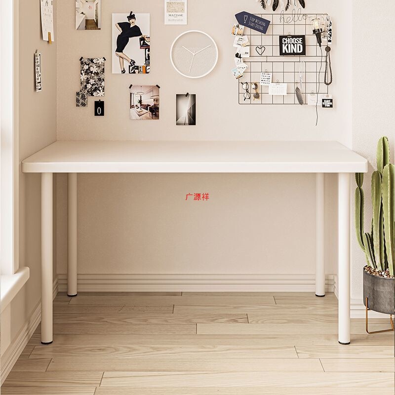 Home Desk Study Computer Desk Ins Style Writing Desk Rectangular Table Rental House Study Small White Table Anti-Collision Rounded Corners Home Desk Study Computer Desk Ins Style Writing Desk Rectangular Table Rental House Study Small White Table Anti-Collision Rounded Corners