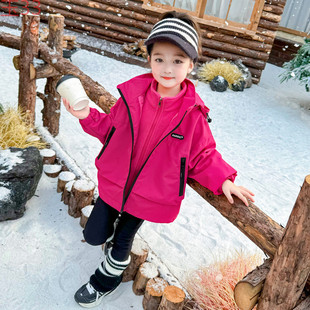 Girls' Baby Jacket 2024 New Autumn and Winter Jacket Fashion Casual Sports Children Jacket Two-piece Set