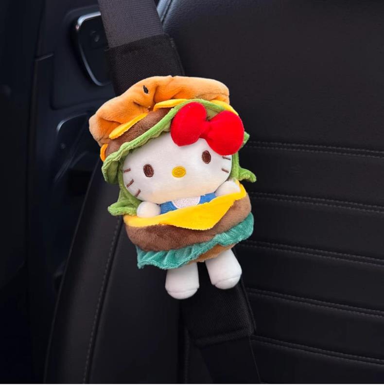Hellokitty Car Seat Belt Shoulder Pads Car Interior Seat Belt Decoration Anti-Wear Clothing Couple Set for Women