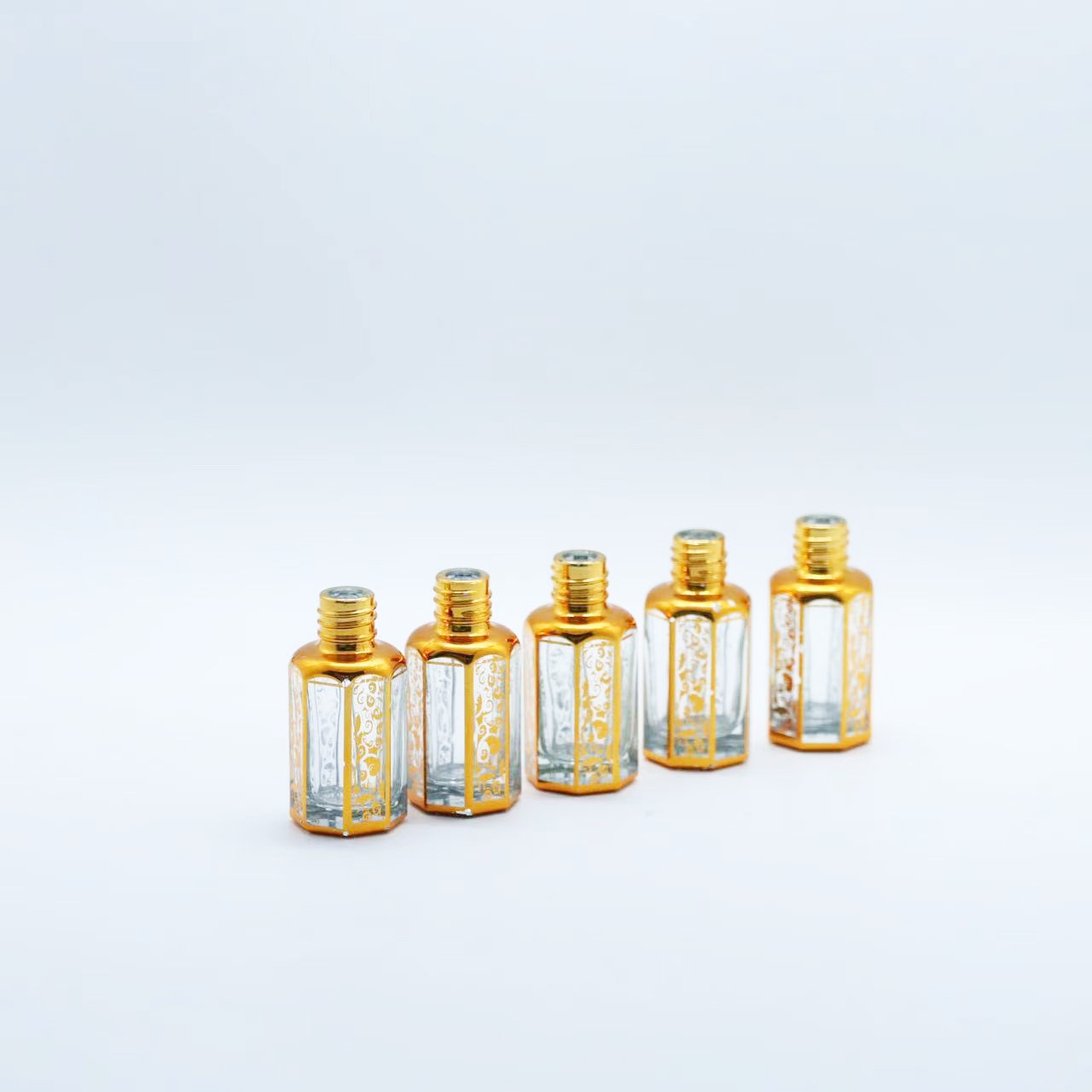 供应3ml6ml9ml八角精油瓶激光雕刻logo玻璃瓶空瓶子现货