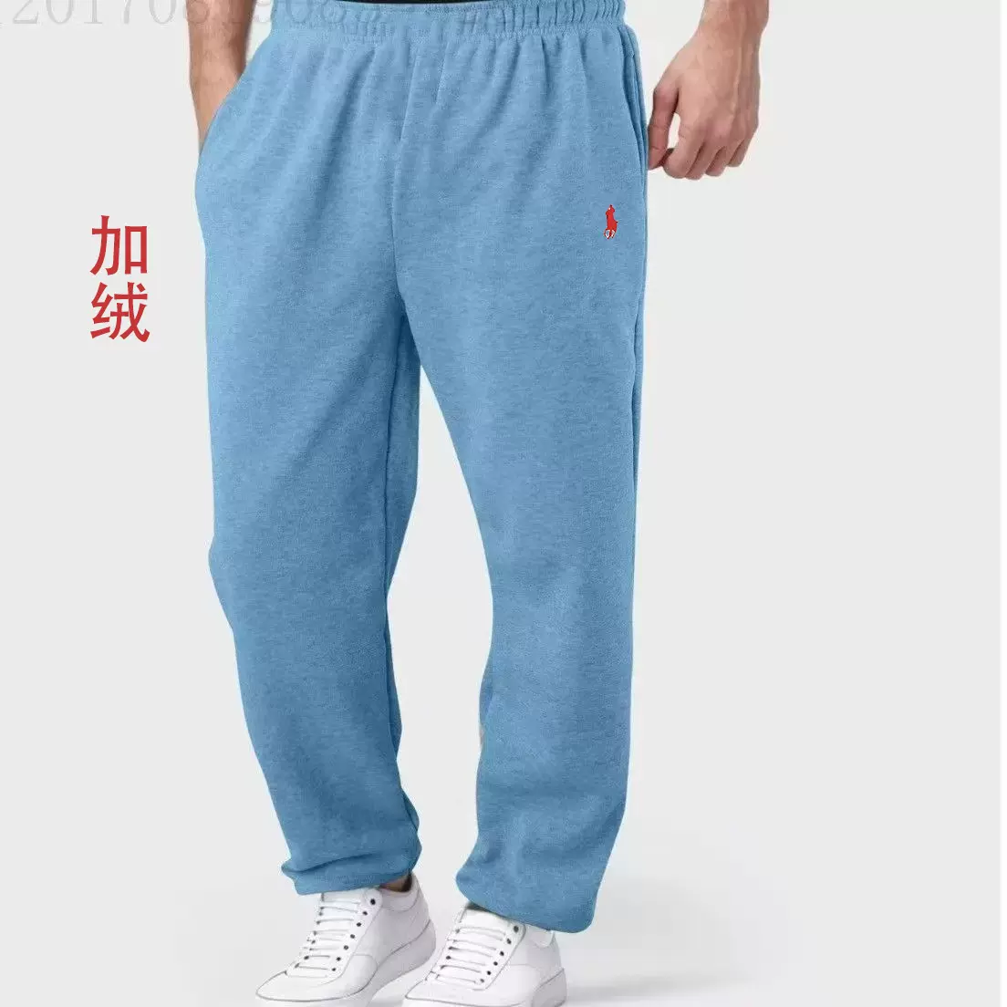 新款跨境欧美复古潮流宽松阔腿裤男式休闲裤纯色百搭加绒卫裤