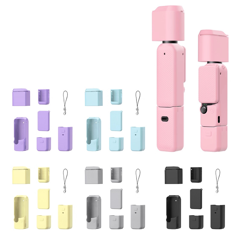 Aplicable a DJI Pocket3 cubierta de silicona molde abierto personalizado resistente al desgaste resistente a la caída resistente a altas temperaturas resistente a bajas temperaturas todo incluido