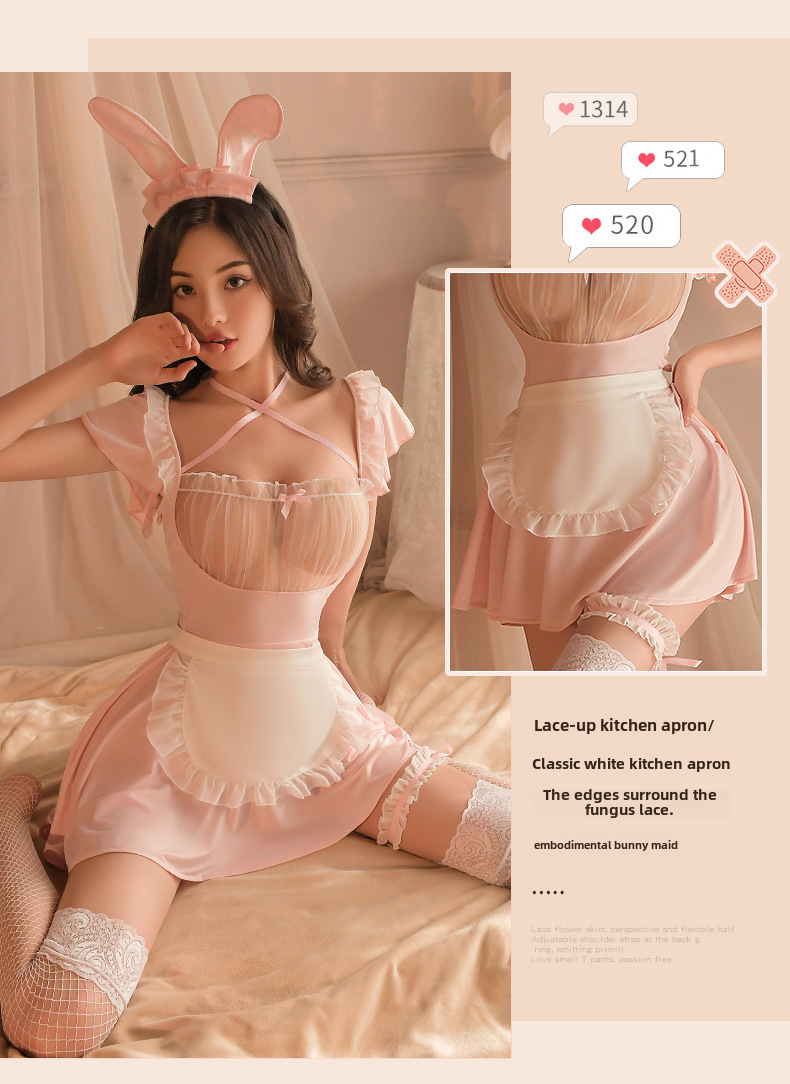 Mann Sexy Unterwäsche Sexy Spitze Pilz Spitze Perspektive Sling Bunny Uniform Set 8780_voghion.com