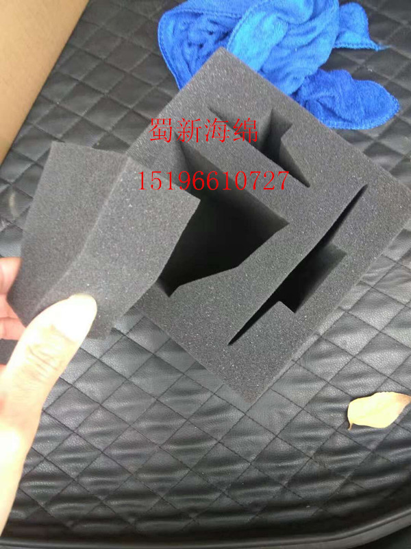 厂家供应黑色成型异形零部件高密度包装海绵/黑色30密度包装海绵