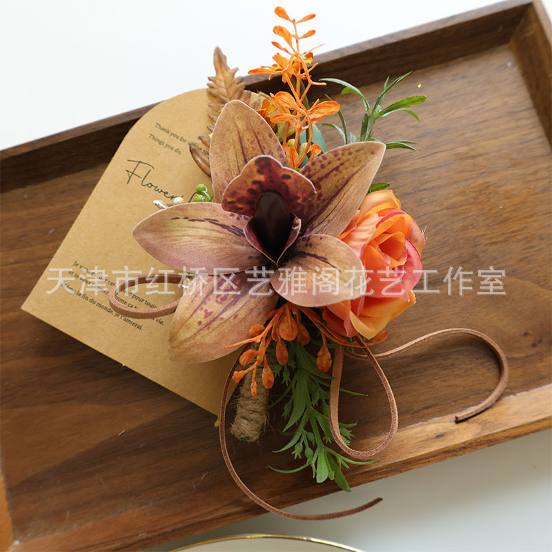 Caramel Color Maillard Orchid Wedding Party Banquet Atmosphere Decoration Supplies Venue Props Wedding Supplies