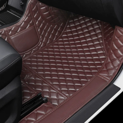 Leather Fully Surrounded Single Front and – Universal Foot Pad - co-pilot-single-layer-coffee-color