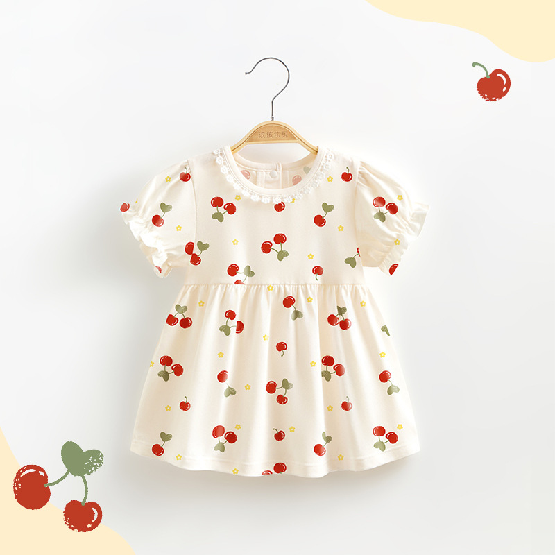 Girls' Dress Pure Cotton Girls' Princess Dress Summer Thin Children's Dress Stylish Baby Floral Dress Spring and Summer Outfit Girls' Dress Pure Cotton Girls' Princess Dress Summer Thin Children's Dress Stylish Baby Floral Dress Spring and Summer Outfit