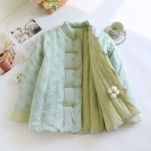 可外穿睡衣新中式棉服纯棉夹棉加厚套装棉花衣花棉袄盘扣复古