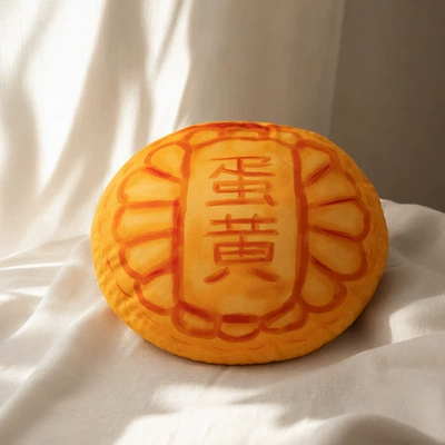 Oyuncaq yastıqlar creative gift for company employees to - egg-yolk-mooncake-20cm