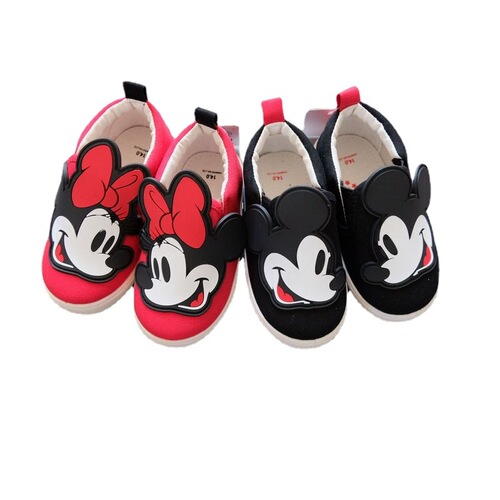Foreign trade daily order 3D Mickey cartoon canvas shoes slip-on sneakers for boys and girls aged 1-7