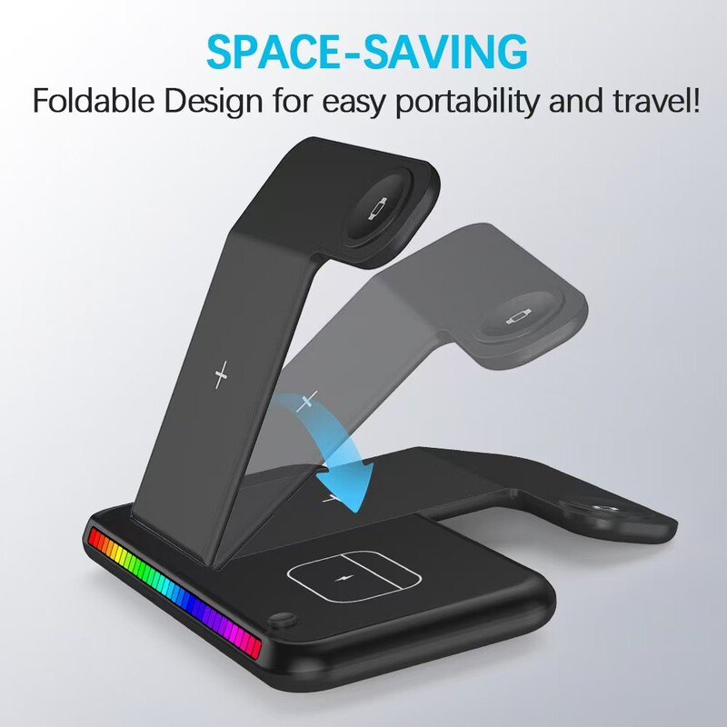 Four-In-One Wireless Charger Suitable for Mobile Phone, Earphones, Watch Charging, Apple Pen, Multi-Function Wireless Charging