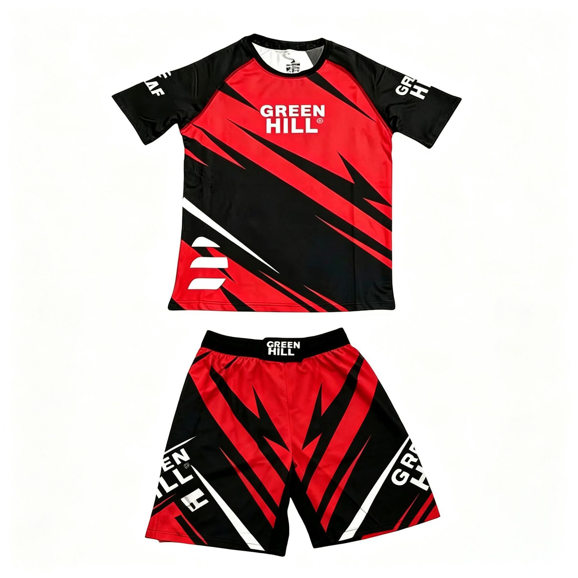 Two-piece men's boxing suit, fitness MMA training top, combat anti-abrasion compression quick-dry anti-abrasion MMA set